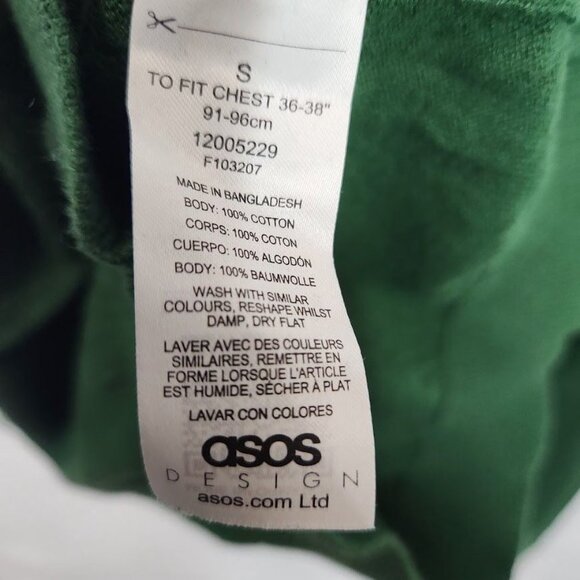 Asos Design Men's Crewneck Sweater in‎ Green - Size Small - Picture 5 of 5